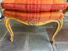 Dorothy Draper Pair of French Provincial Louis XV Caned Carved Fauteuils or Arm Chairs - 4561184