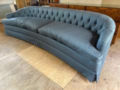 Dorothy Draper Spectacular Dorothy Draper style Curved Tufted Sofa Hollywood Regency - 4159851