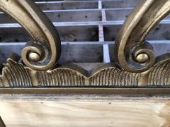 Dorothy Draper Stunning Hollywood Regency Ornate Gold Iron Kingsize Headboard Bed - 3408514