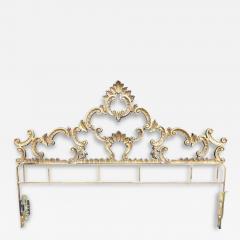 Dorothy Draper Stunning Hollywood Regency Ornate Gold Iron Kingsize Headboard Bed - 3409483
