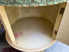 Dorothy Draper Stunning Pair Hollywood Regency Pedastal Drum Table Night Stand Mid Century - 4704719
