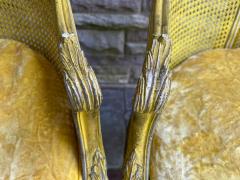 Dorothy Draper Stunning Pair Louis XV Style French Caned Corner Chairs - 4429234