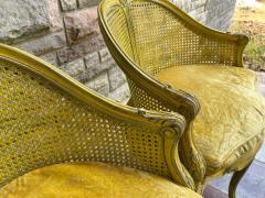 Dorothy Draper Stunning Pair Louis XV Style French Caned Corner Chairs - 4429258