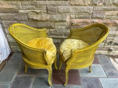 Dorothy Draper Stunning Pair Louis XV Style French Caned Corner Chairs - 4429278