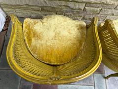 Dorothy Draper Stunning Pair Louis XV Style French Caned Corner Chairs - 4429340