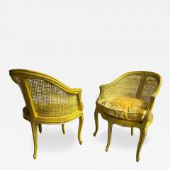 Dorothy Draper Stunning Pair Louis XV Style French Caned Corner Chairs - 4434625