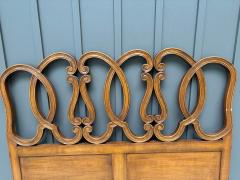 Dorothy Draper Vintage Fruit Wood French Provincial Queen Headboard Mid Century - 4748521