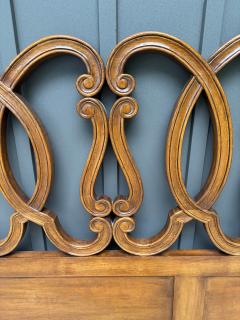 Dorothy Draper Vintage Fruit Wood French Provincial Queen Headboard Mid Century - 4748524