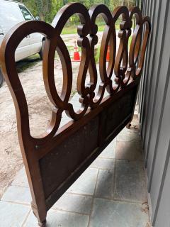 Dorothy Draper Vintage Fruit Wood French Provincial Queen Headboard Mid Century - 4748527