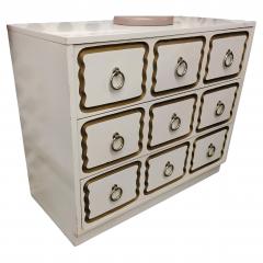 Dorothy Draper White Lacquered Dorothy Draper Style 3 Drawer Commode - 4406830