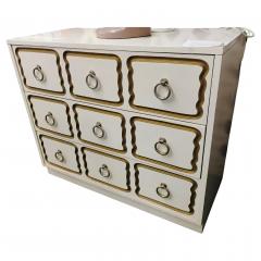 Dorothy Draper White Lacquered Dorothy Draper Style 3 Drawer Commode - 4406831