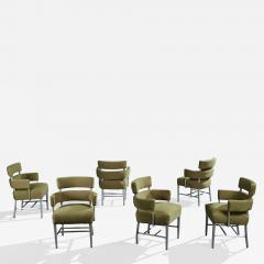 Dorothy Marckwald Dining Room Chairs with Aluminum and Fabric USA 1950 - 4771132