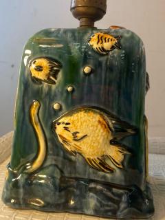 Dorothy Olson WONDERFUL MID CENTURY PAIR OF CERAMIC ARTIST AQUARIUM LAMPS - 2413855