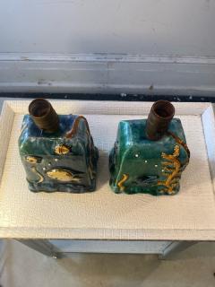 Dorothy Olson WONDERFUL MID CENTURY PAIR OF CERAMIC ARTIST AQUARIUM LAMPS - 2413857