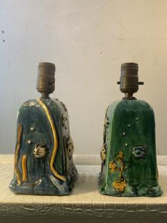 Dorothy Olson WONDERFUL MID CENTURY PAIR OF CERAMIC ARTIST AQUARIUM LAMPS - 2414094