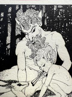 Dorothy Pulis Lathrop Satyr Pan and Deer Greek mythology - 4245116