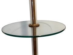 Dorothy Thorpe ART DECO BRONZE LUCITE TUBE FLOOR LAMP WITH ROUND GLASS TABLE - 4499909