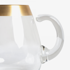 Dorothy Thorpe Dorothy Thorpe 22k Gold Band Roly Poly Glasses and Pitcher Drinks Set 5 Pieces - 3573299