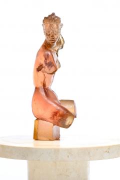 Dorothy Thorpe Dorothy Thorpe Rose Pink Resin Sculpture of Female Bust c 1965 - 4464776