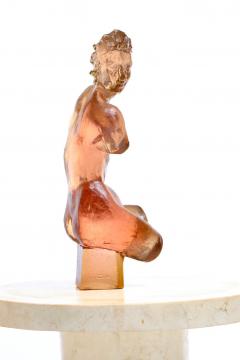 Dorothy Thorpe Dorothy Thorpe Rose Pink Resin Sculpture of Female Bust c 1965 - 4464778