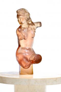 Dorothy Thorpe Dorothy Thorpe Rose Pink Resin Sculpture of Female Bust c 1965 - 4464780