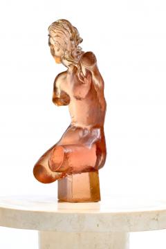 Dorothy Thorpe Dorothy Thorpe Rose Pink Resin Sculpture of Female Bust c 1965 - 4464781