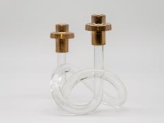 Dorothy Thorpe Lucite and Gold plated Brass Candle Stick Dorothy Thorpe - 1740071