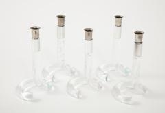 Dorothy Thorpe Set of 5 Dorothy Thorpe Lucite Candlesticks - 2934374