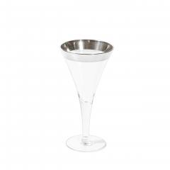 Dorothy Thorpe Set of Six Silver Gilt Rimmed Martini Glasses by Dorothy Thorpe - 4622869