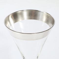 Dorothy Thorpe Set of Six Silver Gilt Rimmed Martini Glasses by Dorothy Thorpe - 4622935