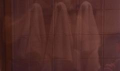 Double Exposure Of A Person In A Bathroom - 3185144