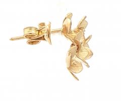 Double Flower Earrings with Diamonds 18 karat Gold - 4442218