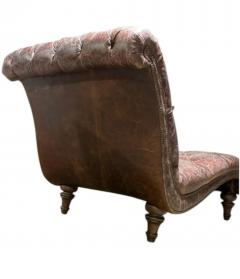 Double Wide Tufted Leather Chaise Lounge - 4581319
