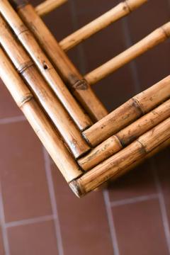 Double bed with bamboo and Vienna straw headboard 1980 - 3616149