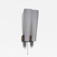 Double shaded opaline glass wall applique - 3236048