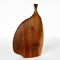 Doug Ayers Doug Ayers Signed Carved Turned Wood Weed Vase - 3242062