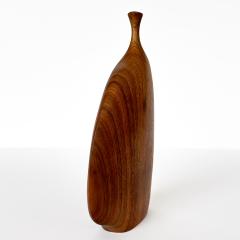 Doug Ayers Doug Ayers Signed Carved Turned Wood Weed Vase - 3242064