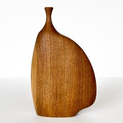 Doug Ayers Doug Ayers Signed Carved Turned Wood Weed Vase - 3242067