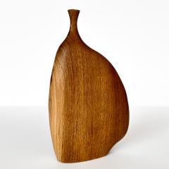 Doug Ayers Doug Ayers Signed Carved Turned Wood Weed Vase - 3242069