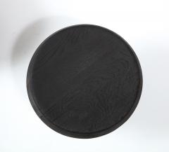 Douglas Mont Petite Charcoal Burnt Oak Tripod Stool by Douglas Mont for Facto Atelier Paris - 2870602