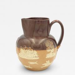 Doulton Bargeware Pitcher England 19th century - 4393299