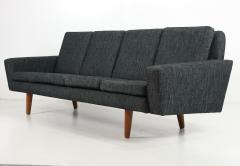 Dramatic Scandinavian Modern Four Place Sofa w Teak Legs - 2280206