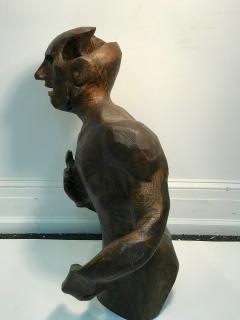 Dramatic Sycamore Wood Sculpture of a Mans Figure - 525341