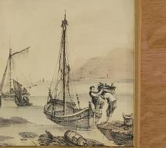 Drawing of French Fishermen early 19th century - 3418524