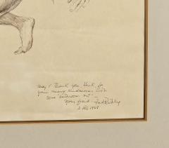Drawing of Reclining Man by Ford Ruthling U S A 1968 - 4210281