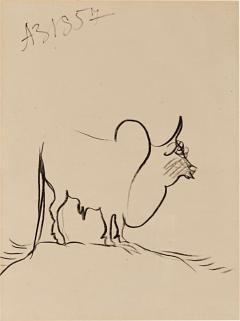 Drawing of a Bison by Anatoly Zverev - 3345644