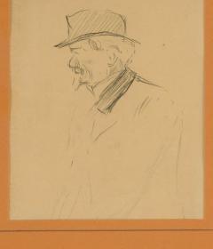 Drawing of a Man England circa 1900 - 4234173