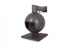 Dries Kreijkamp Brutalist Spherical Fireplace by Dries Kreijkamp in Cast Iron 1960s - 939907