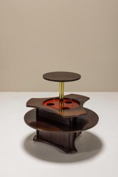 Dry Bar or Coffee Table in Mahogany Veneer by Gervasoni Italy 1960s - 3467826