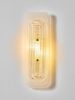 Dual Textures Murano Glass Wall Sconce - 4721024